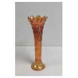 Vintage Marigold Carnival art Glass Swung Vase