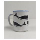 whale's With Blue Trim Coffee Mug