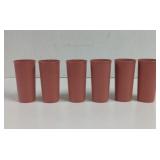 Vintage Tupperware Dusty Rose Pink Tumblers 6