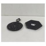 Vintage black cast iron trivets
