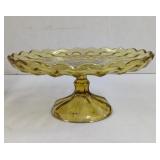 Vintage Anchor Hocking Fairfield Amber Glass Cake