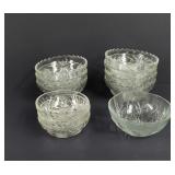 Vintage Anchor Hocking Star Glass Custard Bowls,