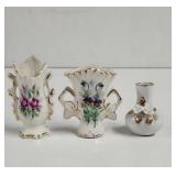 Vintage  Weisley and Enesco Mini Bud Vases with