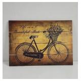 Bicycle Life is a Beautiful Ride Wood wall decor