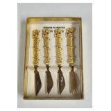 Vintage Florentine Gold tone party knifes