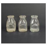 Vintage Half Pint Short milk bottles