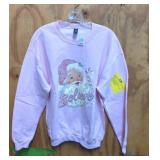 Midwest Tees Pink Santa Sparkle Sweatshirt Size