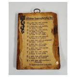 1974 Wood Chidrens Poem Wall Plaque