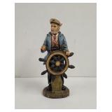 Captain at Ships Wheel  polyresin figurine
