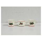Vintage Holly Berry coffee mugs
