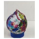 Multi Color Blown Glass Ornament