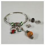 Brighton bracelet and charms one Harley Davidson