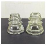 Vintage Hemingway Clear Glass Insulators