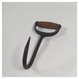 Vintage Hay Hook With Wood Handle