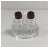 Vintage Clear Glass Turkey Tail Salt and Pepper