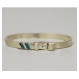 Sterling Silver Turquoise inlay belt style