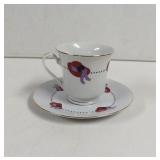 Darice china red hat society Cup and saucer