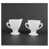 Hazel Atlas Ovide Platonite milk glass creamer