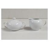 Fitz and Floyd Gourmet White Sugar and Creamer