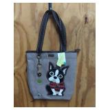 Chala Boston Terrier Everyday Zip Tote New With