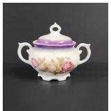 Vintage German Sugar Bowl Rose pattern