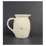 Cream Floral ceramic pitcher