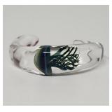 Art Glass Jellyfish Cuff Bracelet