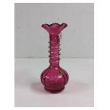 Rossi Cranberry Glass Vase