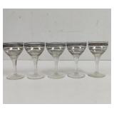 Vintage Philo Raidobar Platinum Band Wine Glasses
