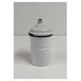 Vintage Columbia Made White Enamelware Canister