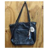 The Sak Genuine Leather Black Pebbled Shoulder