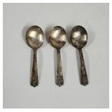 Vintage Rogers & Son 'April' silver plate baby