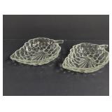 Vintage Clear Glass grapes Bowls
