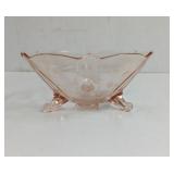 Vintage Lancaster Jubilee Pink Etched Floral