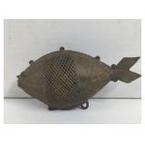 Vintage Brass Fish Shaped Tabacco Holder