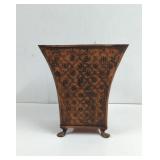 Vintage Cooper Tone Metal Footed Planter