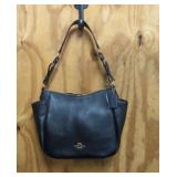 Coach Tori Black Pebbled Leather Shoulder Bag