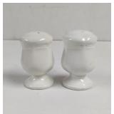 White Ceramic Salt and Pepper Shakers