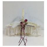 Decorative Woven Basket with Lace And Rose's