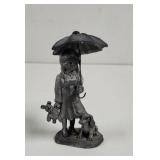 1983 Ricker Bartlett Pewter Girl with umbrella