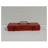 Vintage Red metal tool Box