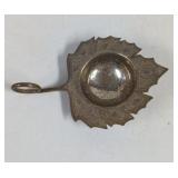 Vintage Silver Plated Maple Leaf Tea Strainer