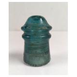 Vintage Hemingway Blue Glass Insulator