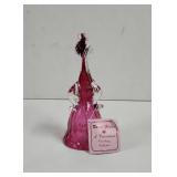 Rossi Cranberry glass bell