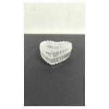 Vintage Pressed Glass Heart Trinket Dish