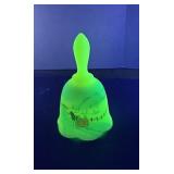 1980 Fenton Art Glass Custard Saton Bell 'Going