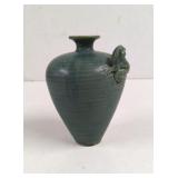 Vintage Pottery Green Glazed Frog Celadon Bud