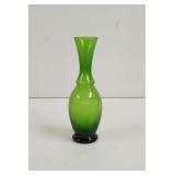 Vintage Green glass bud vase