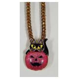 Betsy Johnson Gold Tone and Crystal Black cat