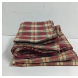 Longaberger Plaid Valances and One Place mat